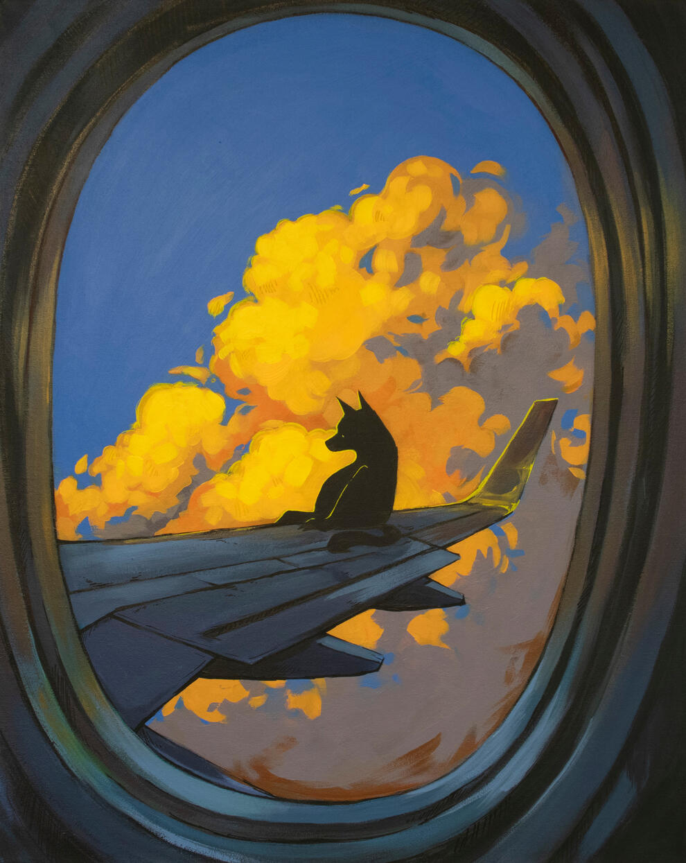 Travelling, acrylic on canvas, 2025, 30 x 24 inches