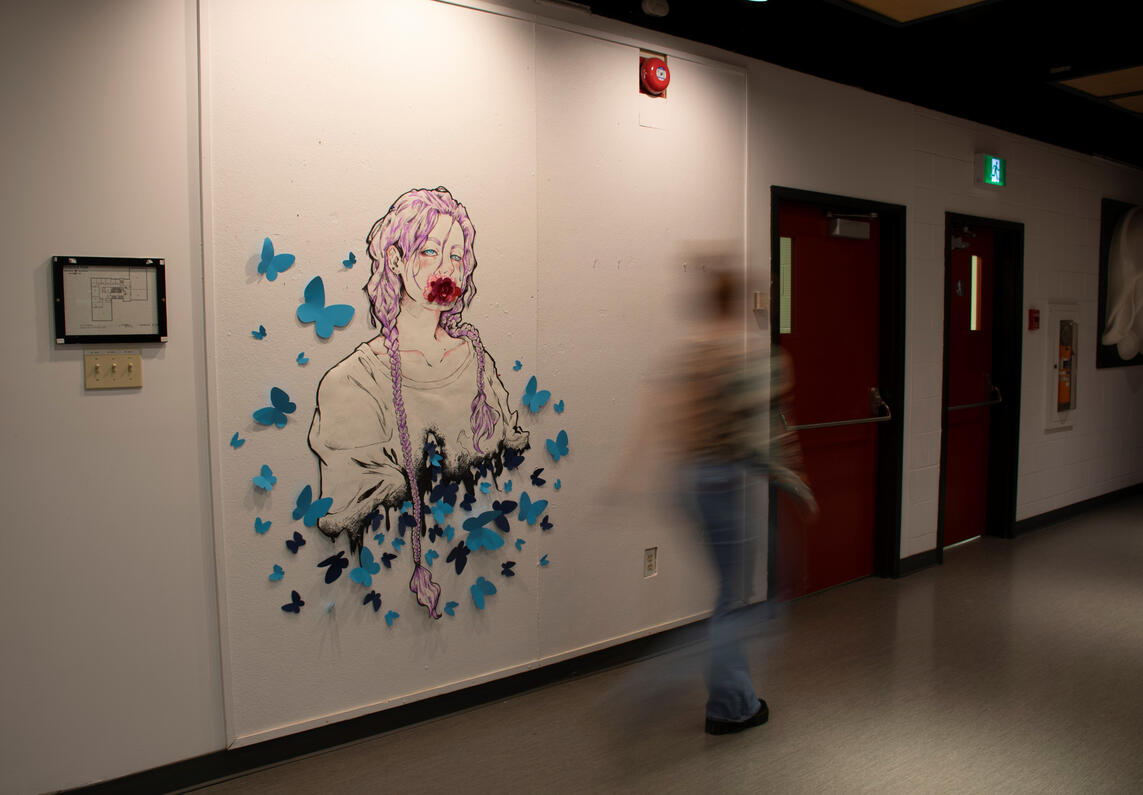 Deconstruction of me, marker on paper, 2022, 30 x 45 inches