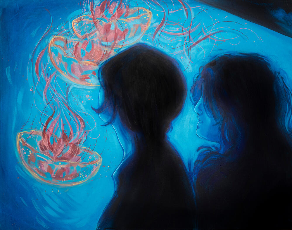 Me to me i&#39;m so dissapointed, acrylic on canvas, 2024, 20 x 24 inches