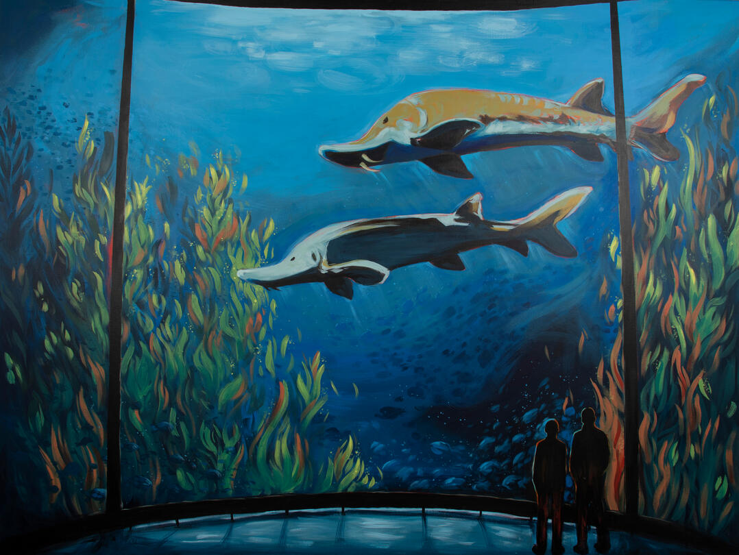 View into you, acrylic on canvas, 2023, 36 x 48 inches