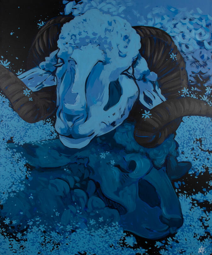 Acceptance, acrylic on canvas, 2023, 36 x 30 inches