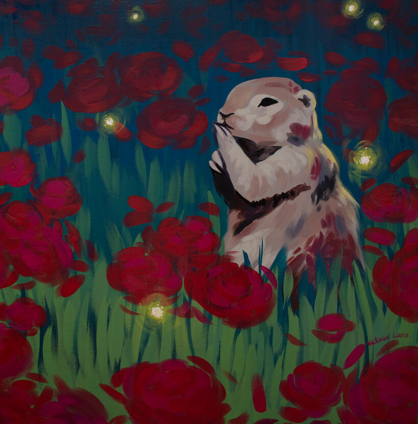 Mural project compilation, acrylic on canvas and wood, ranging from 13x13 inches to 108x72 inches, 2022-2023