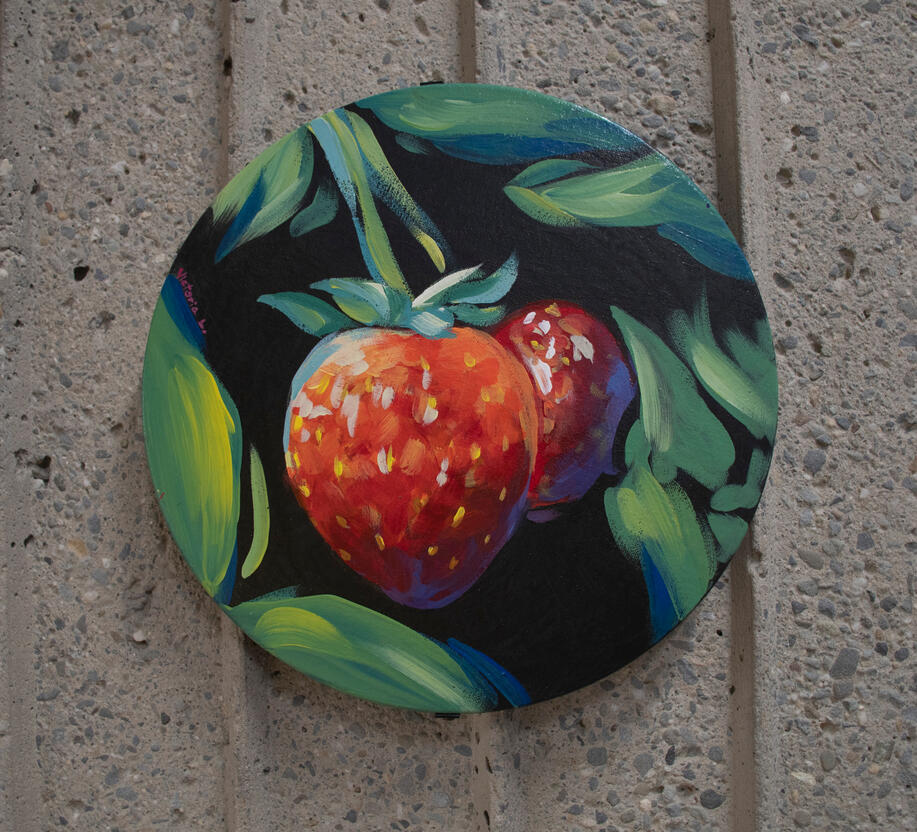 mural project Strawberries, 2022 acrylic on canvas 13 x 13