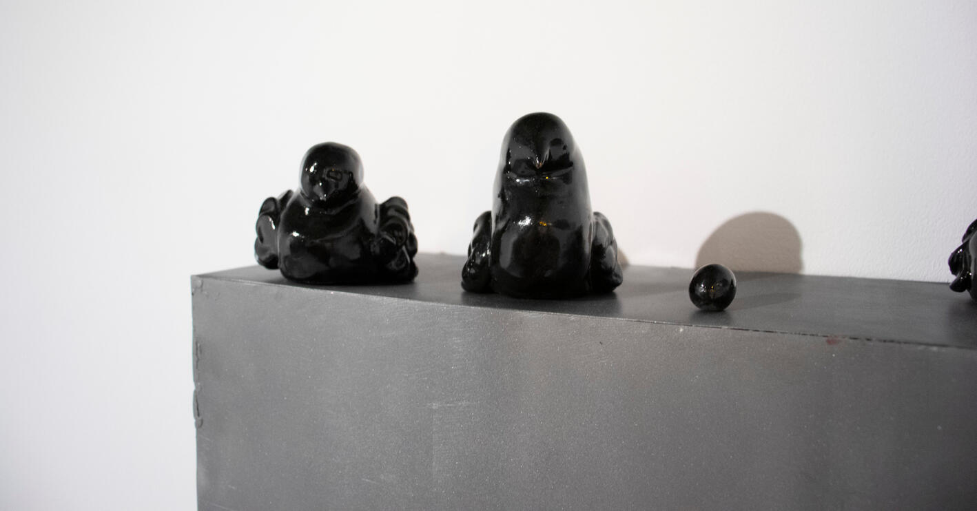 The space of birds (2 birds), ceramics, 2025, aprox. 4 x 3 inches