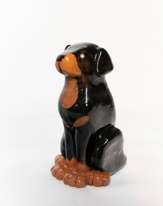 Rottweiler, ceramics, 2025, 3.5 x 2 inches