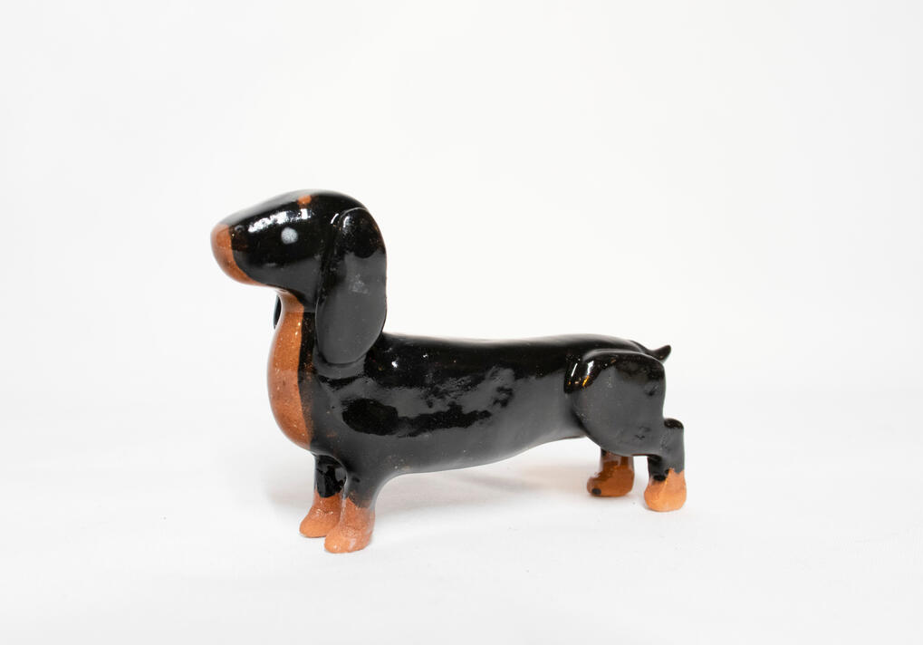 Dachshund, ceramics, 2025, 2 x 3 inches 02