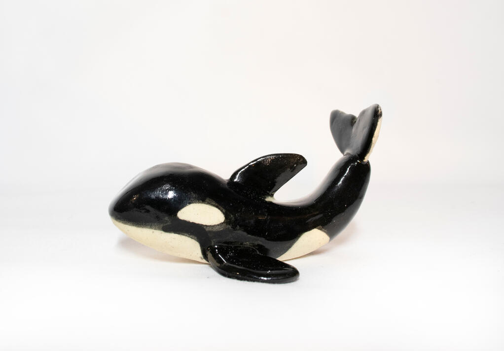 Orca, ceramics, 2025, 1 x 3 inches