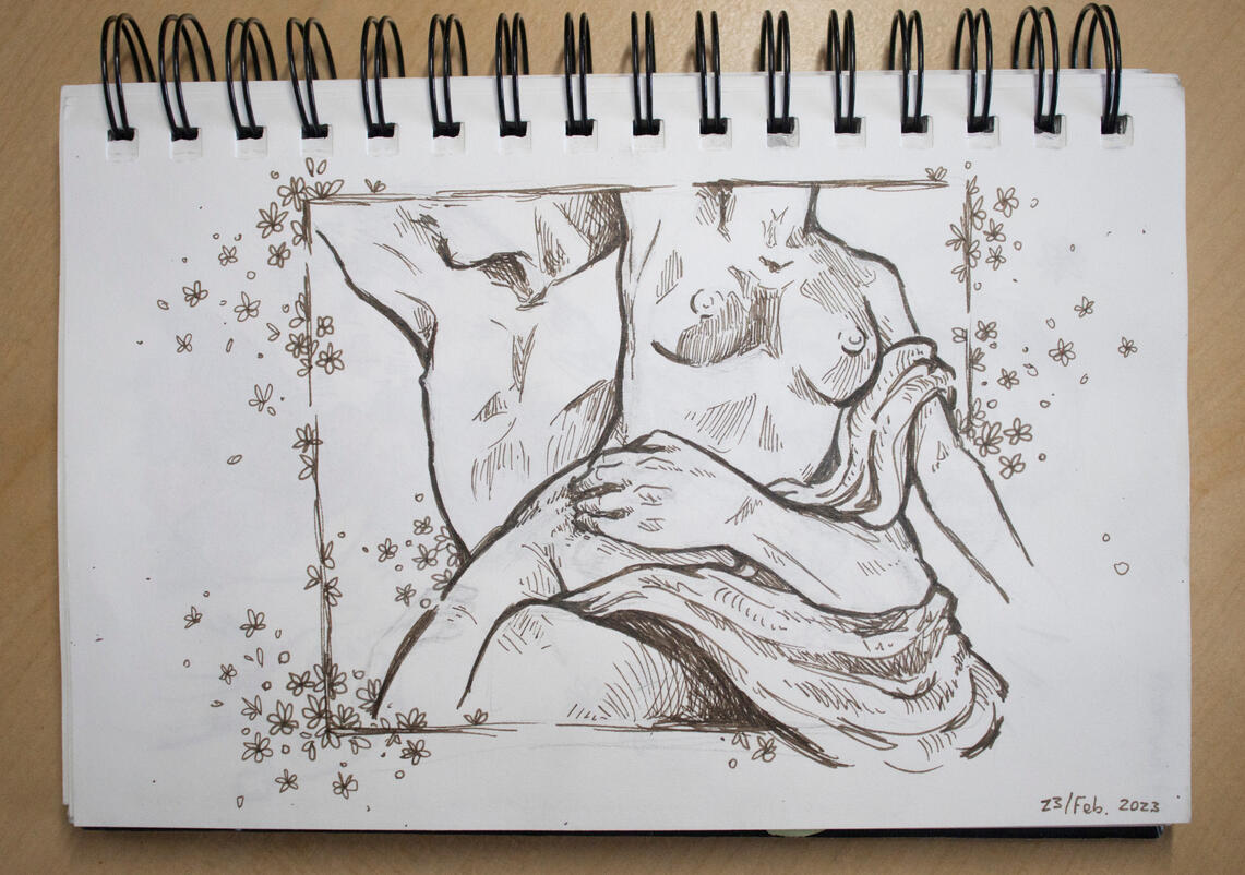 Bodies, 2023, markers on paper