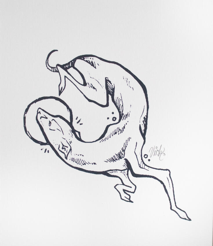 Halo, screenprint on paper, 2024