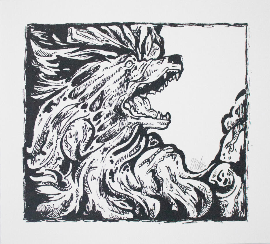 My body, screenprint on paper, 2024